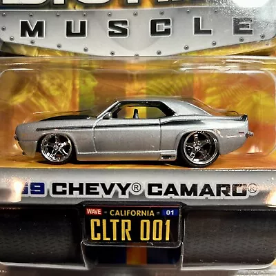 1969 Chevy Camaro Jada Toys Dub City Bigtime Muscle Chevrolet GM Silver CLTR 001 • $13.99