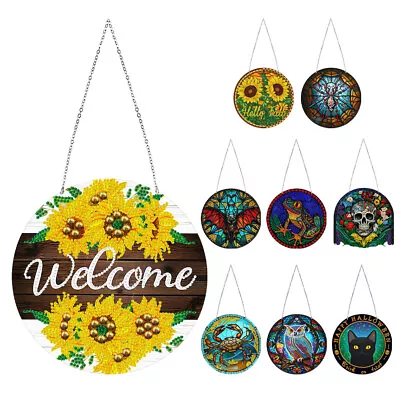 $16.38 • Buy DIY Diamond Painting Rhinestone Crystal Hanging Pendants Ornament Art Home Decor