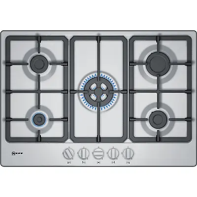 Neff N50 Refurbished  T27BB59N0 75cm 5 Burner Gas Hob With Cast Iro A2/T27BB59N0 • £385.97