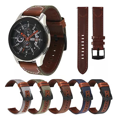 Canvas Watch Bands Vintage Leather Watch Strap Genuine Quick Release Watch Band • $11.12