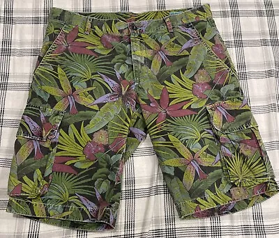 Mason’s Cargo Realthing Limited Edition Floral  Print Shorts Snap Pocket Size 34 • $49.81