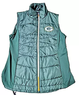 Green Bay Packers Puffer Vest Women's NFL Team Apparel Jacket Sz Small Football • $27.49