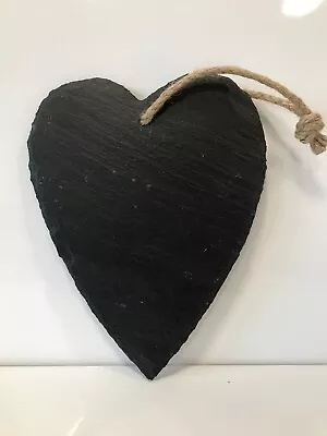 £6.99 • Buy Black Slate Frames, Plaques Heart Hanging Chalkboard Memo Notice *M