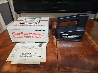 Realistic Radio Shack High Power Video/Audio Tape Eraser 44-233A Vintage Tested • $33.85