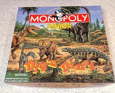Monopoly Junior Dig N Dinos Board Game 1998 Hasbro Parker Brothers • $11.01