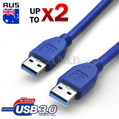 $5.95 • Buy Fast USB 3.0 Super Speed Data Connection Cable Type A Male To A Male M-M