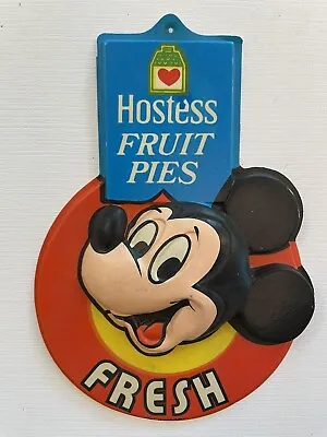 Vintage Hostess Fruit Pies Store Advertising Disney Mickey Mouse Display • $20
