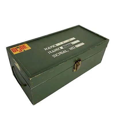 1964 Vintage GI JOE Foot Locker 12  Action Soldier Wooden Storage Box Used • $39.99