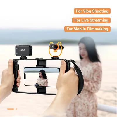 Video Camera Stabilizer Cage Film Making Rig For IPhone Samsung 2.2-3.5  Phone • $30.24