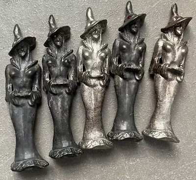 Vintage Lot Of 5 Pewter / Metal Miniature Figurines Fantasy Witch • $24.50