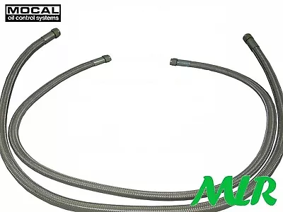 Mocal 1/2bsp Stainless Steel Braided Engine Oil Cooler Hoses 55  & 61  Long • $54.88