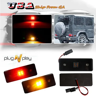 4PCS Smoked Lens Front & Rear LED Side Marker Lights For 15-18 Benz W463 G-Class • $54.99