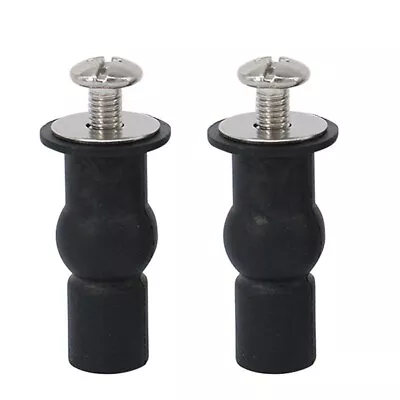 Toilet Seat Accessories Expanding Screws Hinges Rubber Fixings Set Of 2 • $18.07