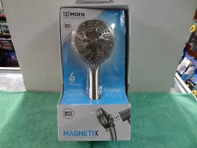 New Moen Engage 26100EPSRN Magnetix Brushed 6-Spray Handheld Shower Head • $44