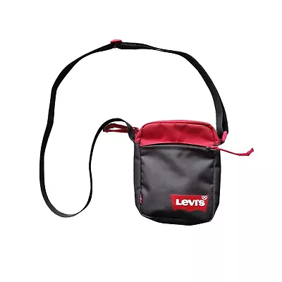 Levi's Unisex Small Black And Red Shoulder Bag Cross Body Single Strap • £12.99