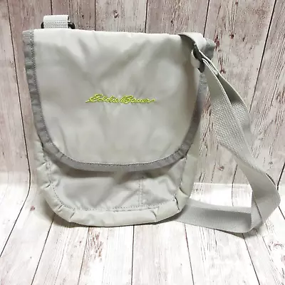 Eddie Bauer Crossbody Bag Grey Green Outdoor Hiing Camping • $13.22