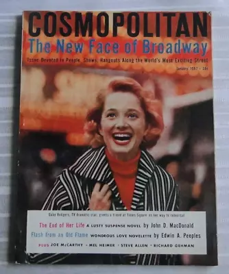 Vintage Magazine Cosmopolitan 1957 The New Face Of Broadway Gaby Rodgers     170 • $8