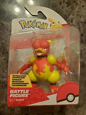 NEW RARE MAGMAR BATTLE FIGURE Jazwares Toys Pokemon Articulated 2022 • $126.94