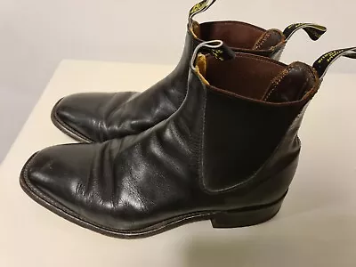 RM Williams Mens Black Craftsman Boots Size 7H • $150