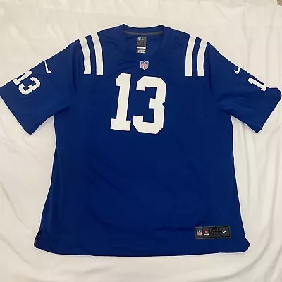 Nike On Field TY Hilton Indianapolis INDY Colts NFL Football Jersey #13 Mens XL • $55