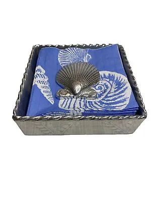 Mariposa Cocktail Napkin Tray Box Holder Shell Weight Paper • $29