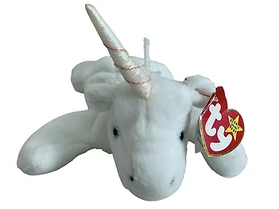 Ty Beanie Baby Mystic The Unicorn  5/21/94 White With Blue Eyes NEW WITH TAGS • $5