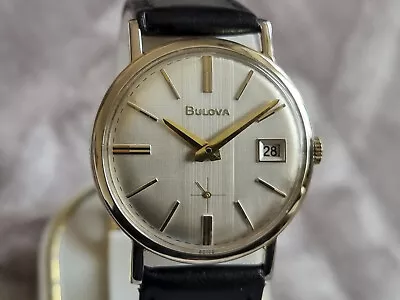 Bulova 1969 Vintage Manual Wind Watch 11BLC Ultra-thin Textured Dial Special • $235