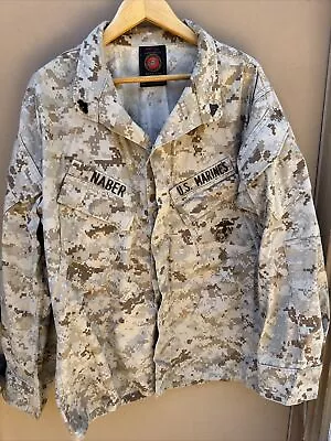 USMC DESERT MARPAT MCCUU BLOUSE SHIRT INSERT REPELLENT SIZE Medium/Short W/Pins • $19.99