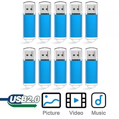 1-10Pack 1GB-64GB USB 2.0 Flash Drive Data Storage Thumb Pen Memory Stick • $56.99