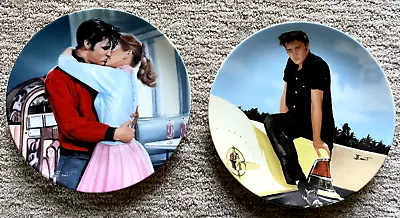 Elvis Collector's Plates: Elvis:Young & Wild-Kissing Elvis & Tough But Tender LE • $20