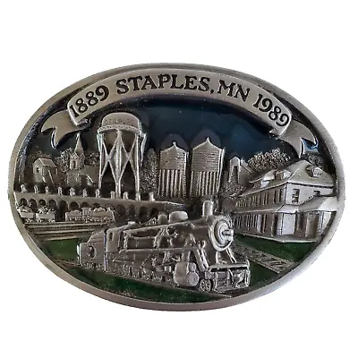 Staples Minnesota Centennial 3D Belt Buckle Metal Enamel Limited Edition #13/500 • $74.79