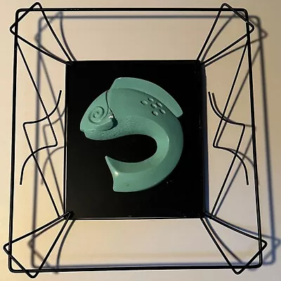 Vintage 50s Abstract Fish Wall Hanging Art Chalkware Wire Frame Mid Century MCM • $225