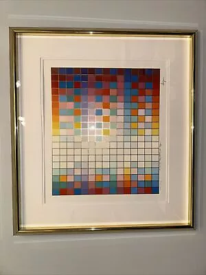 Yaacov Agam Framed HAND SIGNED NUMBERED Serigraph LIMITED FINE ART • $1986