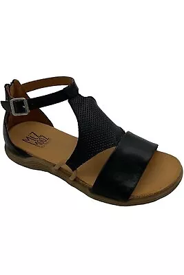 Miz Mooz Leather Ankle Strap Sandals Mari Black • $59.99