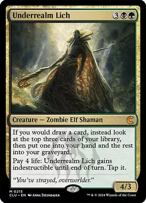 MTG Underrealm Lich  - Ravnica: Clue Edition • $2.69