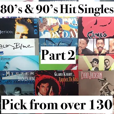 80s & 90s Quality Hit VINYL SINGLES - Pick From 130 Records [ALL EX Or MINT] Pt2 • $4.36