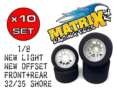 10 Set Matrix 1/8 On-road Tire Wheels New Light New Five New Offset 2022 • £160.53