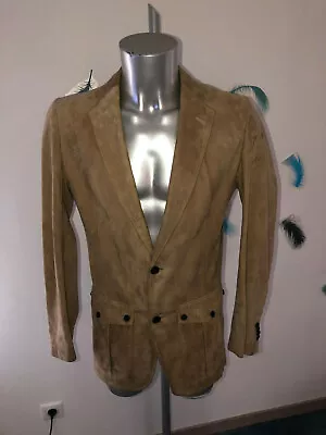 Leather Jacket Lamb Suede Camel Mc Gregor SIZE S Man L Woman Model Mixed • $135.98