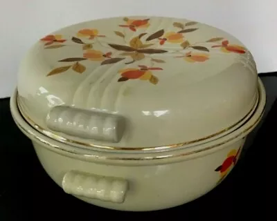 Jewel Tea Autumn Leaf Covered Casserole 8 1/2  Mary Dunbar Hall's Superior W/Lid • $39