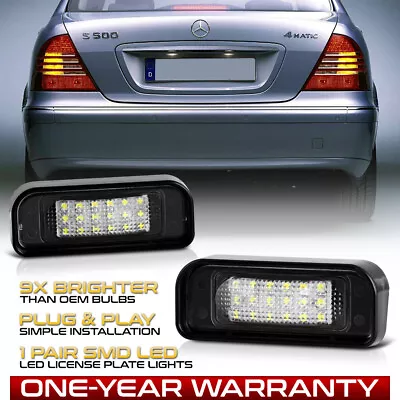 2000-2006 Mercedes S-Class W220 XENON WHITE  LED License Plate Light Assembly • $11.27