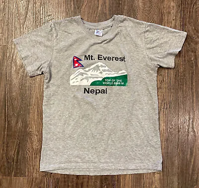 Vintage Mt. Mount Everest Nepal T-Shirt Logo Size 40 S/M RARE Top Of The World • $39
