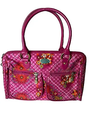 OILILY VINTAGE Pink Floral Zip Hand Bag Cottage Core • £34.20