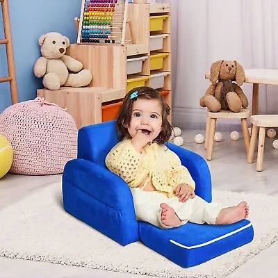 2 In 1 Kids Sofa Armchair Chair Fold Out Flip Open Baby Bed Couch Toddler Sofa • £51.25