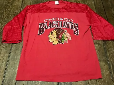 Vintage 1988 CHICAGO BLACKHAWKS Men's XL Shirt Jostens NHL Toews Bedard HOCKEY • $5