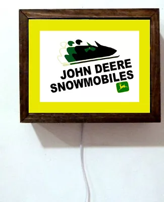 $69.95 • Buy John Deere Snowmobile Snowmobiling Gear Repair Service Shop Light Lighted Sign