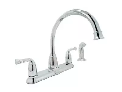 🆕 Moen Banbury CA87553 High-Arc Two-Handle Kitchen Faucet Side Spray - Chrome • $64.97
