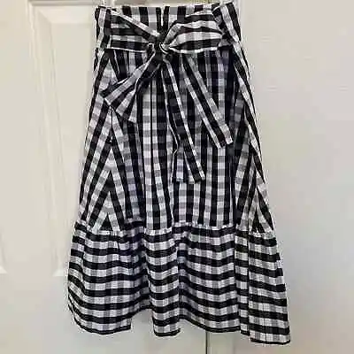 NWT J. Crew Factory Midi Gingham Skirt With Fabulous Bow. • $35