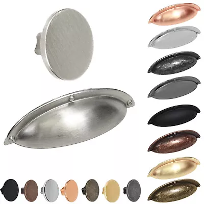 Shaker Knobs Round Cabinet Handles Kitchen Cupboard Drawer - Decoranddecor • £3.29