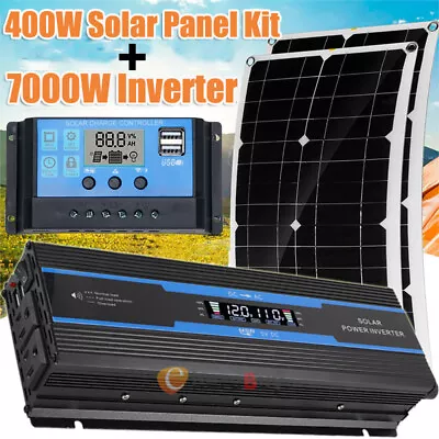 7000W Complete Solar Panel Kit Power Generator Home RV Camping Emergency Power • $14.29