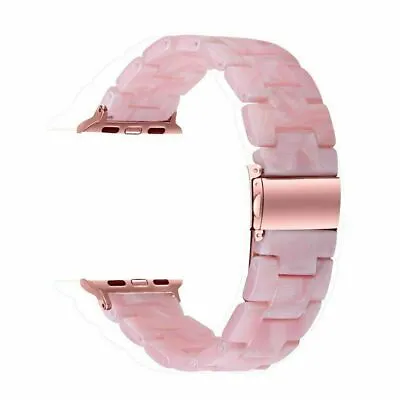 $20.99 • Buy Secure Clasp Resin Band Strap For Apple Watch IWatch Series 7 6 SE 5 4 3 45-38MM